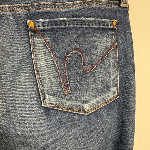 Citizens of Humanity Ava Low Rise Straight Leg Jeans Women's 26 Blue Distressed - Picture 13 of 16